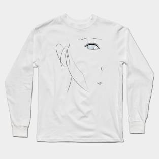 Minimalist girl Long Sleeve T-Shirt